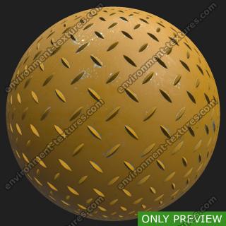 PBR painted metal floor yellow preview 0001